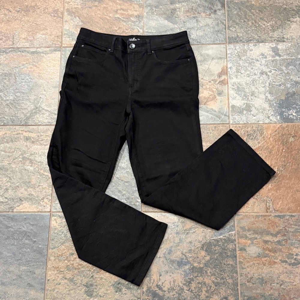 Black Straight-Leg Pants